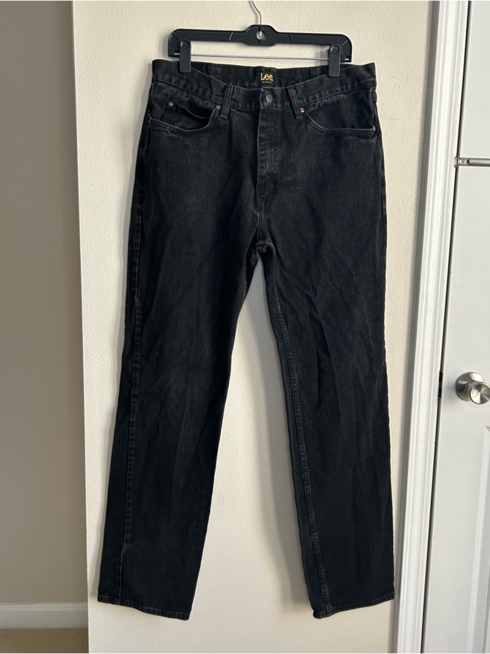 Lee Men’s Black Relaxed Fit Jeans Denim Size 36 x 36
